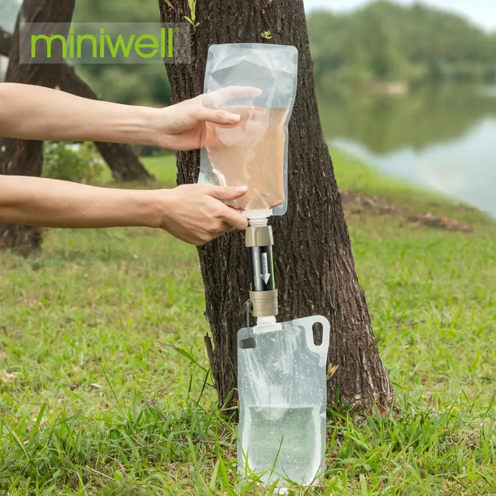 Miniwell L630 Portable Outdoor Water Filter Survival Kit – Perfect for Camping, Hiking, & Traveling