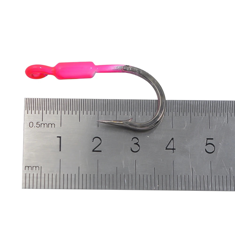 40pcs Snapper Jig Weighted Hooks: 3g Fishing Hooks in White, Pink, Yellow, and Chartreuse