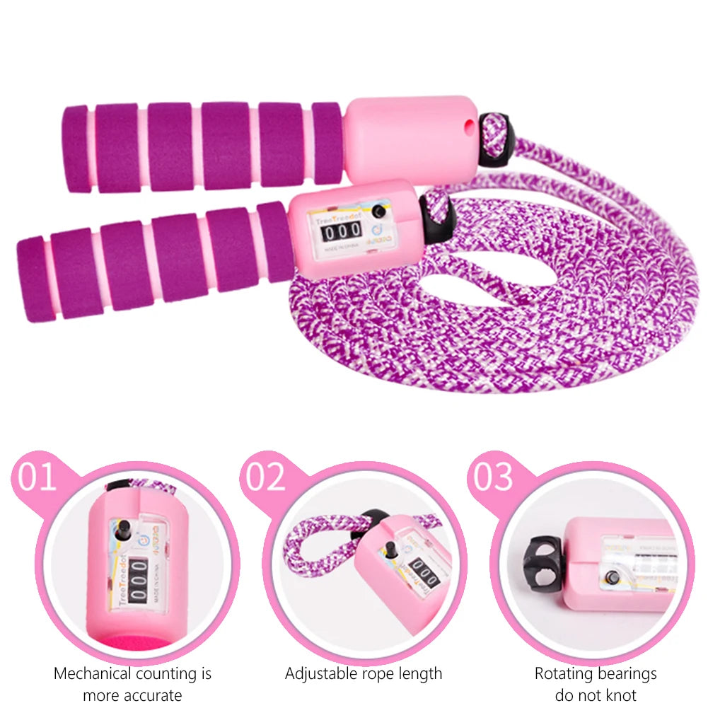 Adjustable 3m Jump Rope with Counter – Suitable for Children and Adults, Perfect for Sports and Fitness