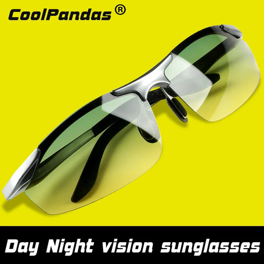 CoolPandas Polarized Driving Sunglasses – Men’s & Women’s Night Vision UV400 Goggles, Anti-Glare Eyewear for Day & Night