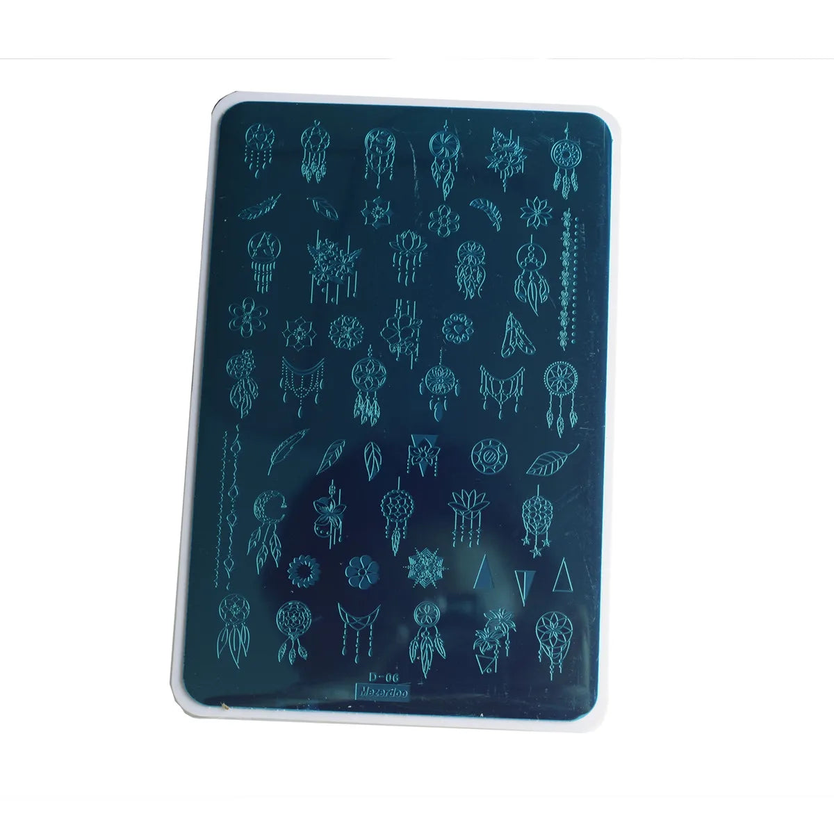 Big Size Nail Art Stamping Plates: Dream Catcher, Flower, Cute Cat, Owl, Crown, Queen, Feather Chains - 2Pcs/Set