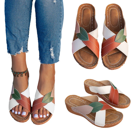 Walk Tall This Summer — Chic Comfort in Every Step with These Cross-Strap Wedge Sandals