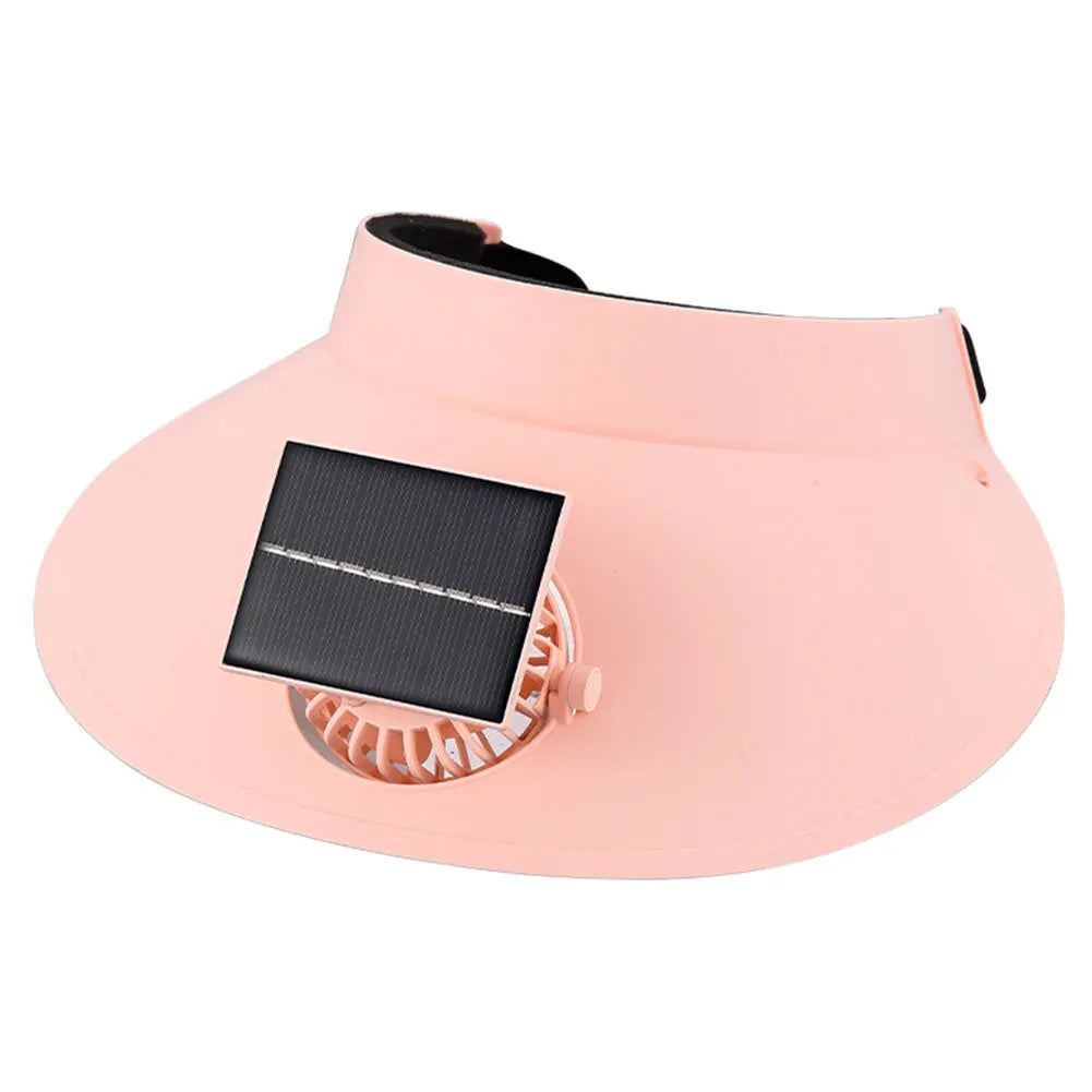 Sun Visor Hat with Cooling Fan – Breathable Open-Top Cap for Summer, Beach & Outdoor Sun Protection