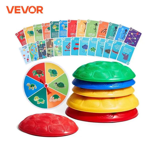6-Piece Kids Turtle Stepping Stones – Jump & Balance Coordination Game for Toddlers and Children’s Outdoor Play