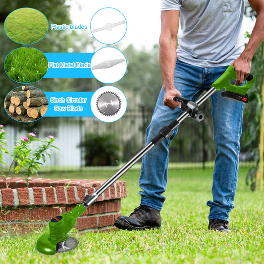 🌿 Cordless Electric Grass Trimmer & Brush Cutter (US Plug)
Lightweight • Multi-Blade • Dual Battery Power