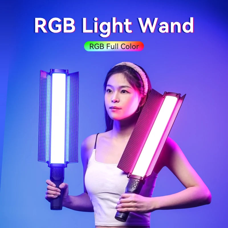 VL360 RGB Handheld Light Wand: 38W LED Light Stick with Dimmable 2500K-10000K, 20 Effects, Ideal for Photography and Fill Lighting