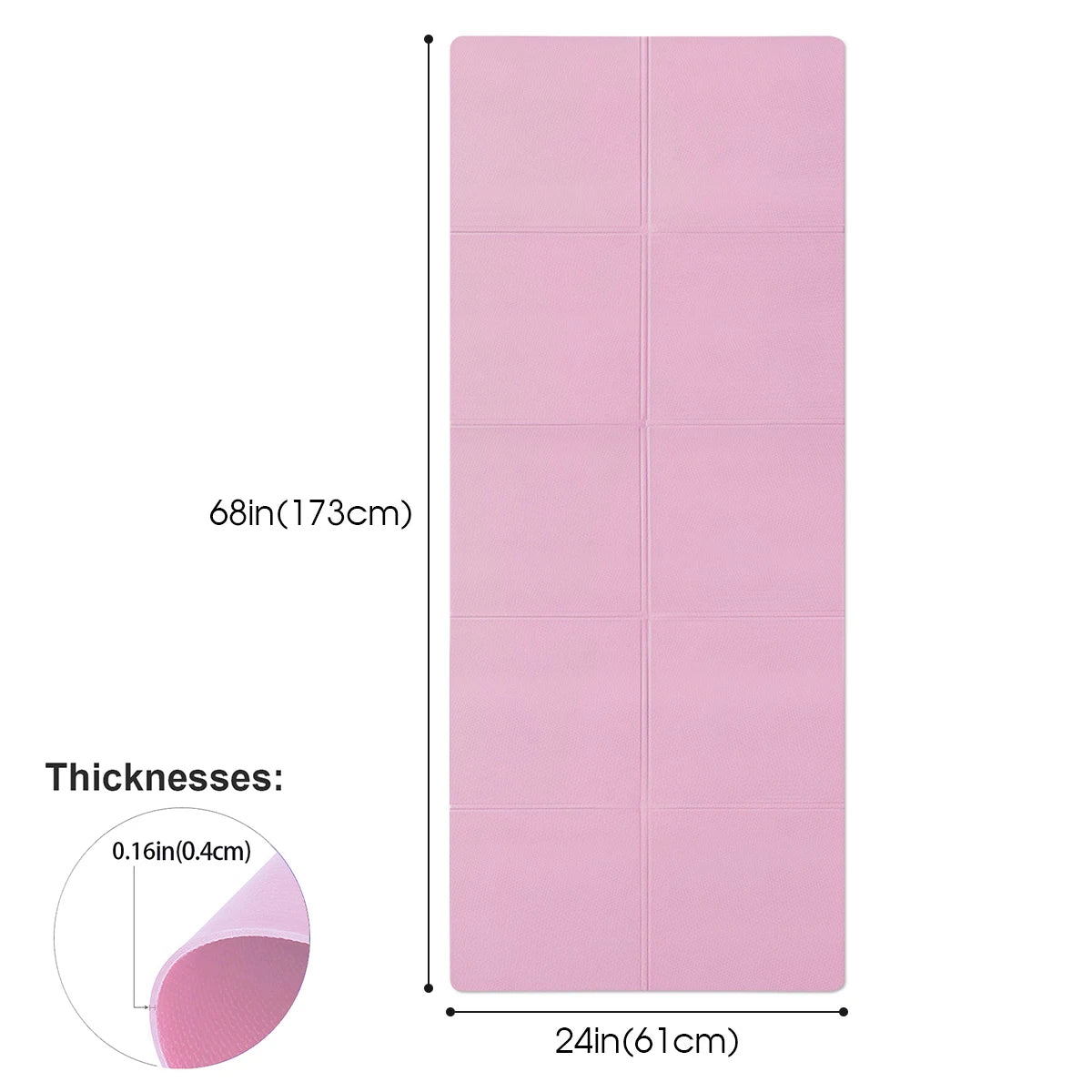 4MM Thick Anti-Slip EVA Yoga Mat – Lightweight Fitness Mat for Yoga, Pilates, Exercise & Gym Workouts