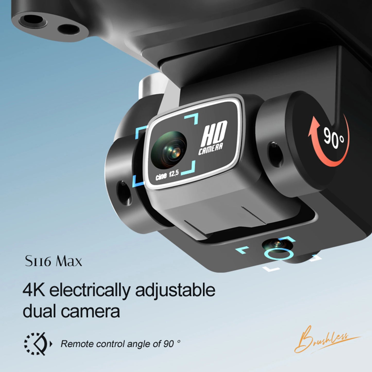 8K GPS Professional Drone with Dual 4K Cameras | S116 Max Brushless Motor, Obstacle Avoidance, & Long-Life Battery