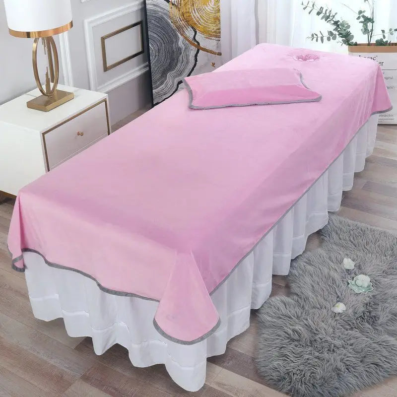 Soft Flannel Massage Table Sheet – Breathable, 100% Polyester Knit, Lightweight & Durable Spa Bed Cover