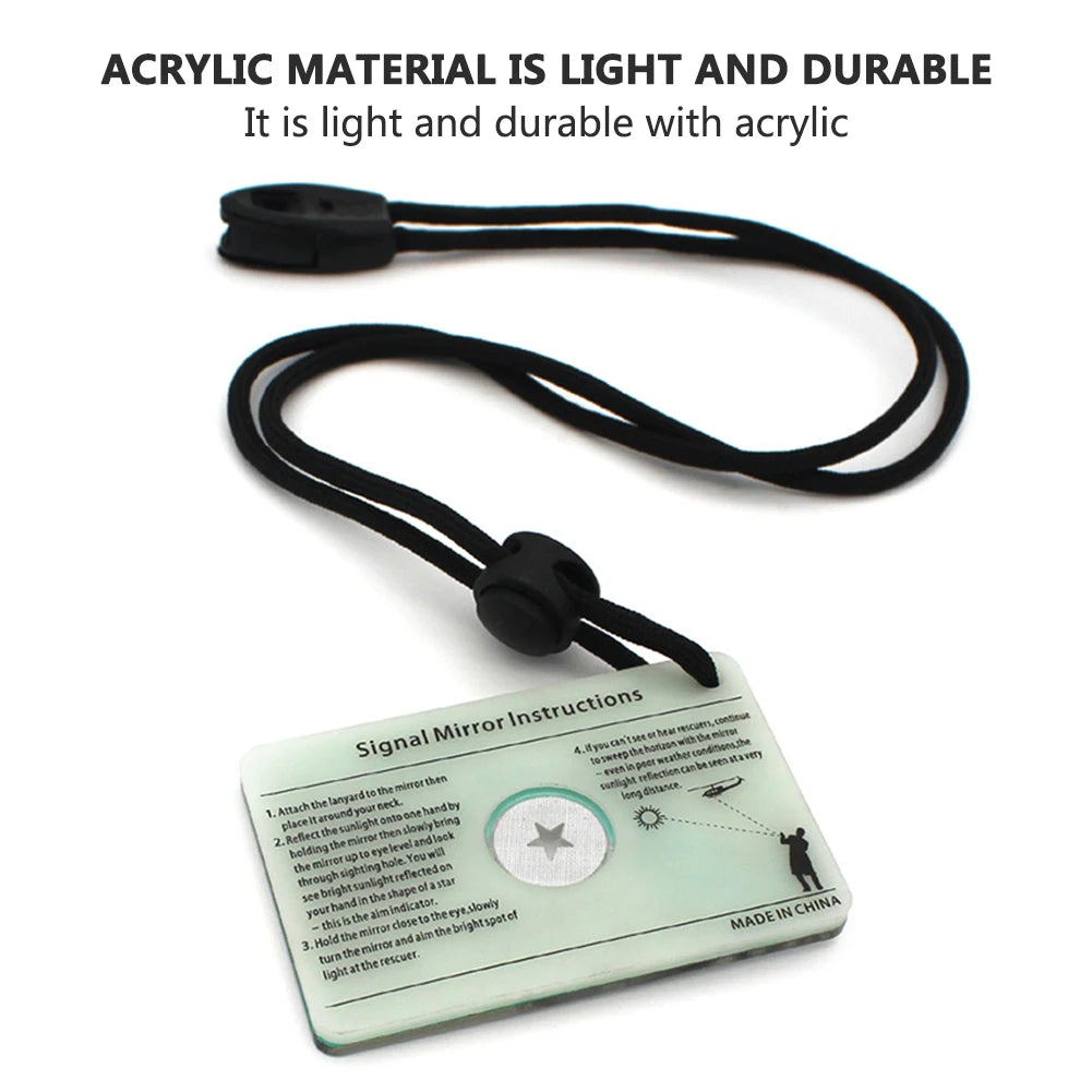 Multifunction Signal Mirror – Emergency Survival Tool for Hiking, Travel, Marine & Kayak Use