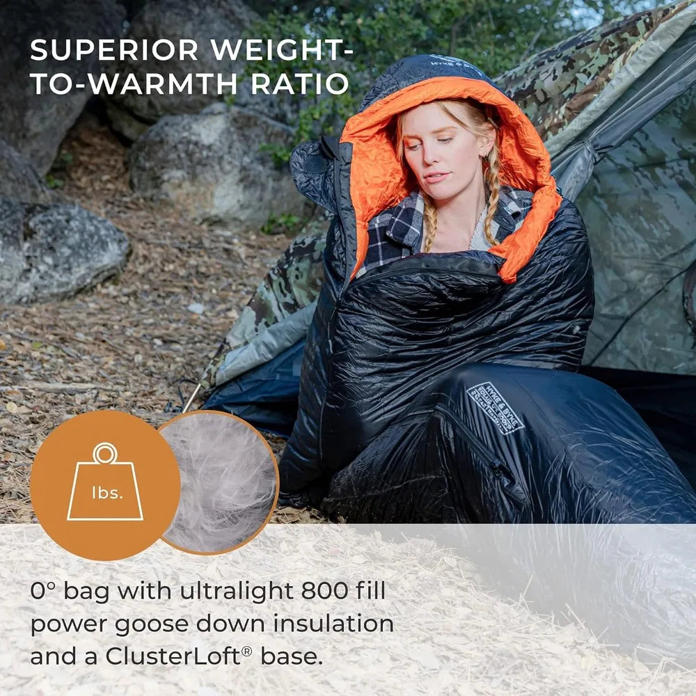 Lixada Goose Down Sleeping Bag – Ultralight Inflatable Sleeping Mattress for Camping, Hammock, Tents, and Nature Hikes – 2023 3F UL Gear