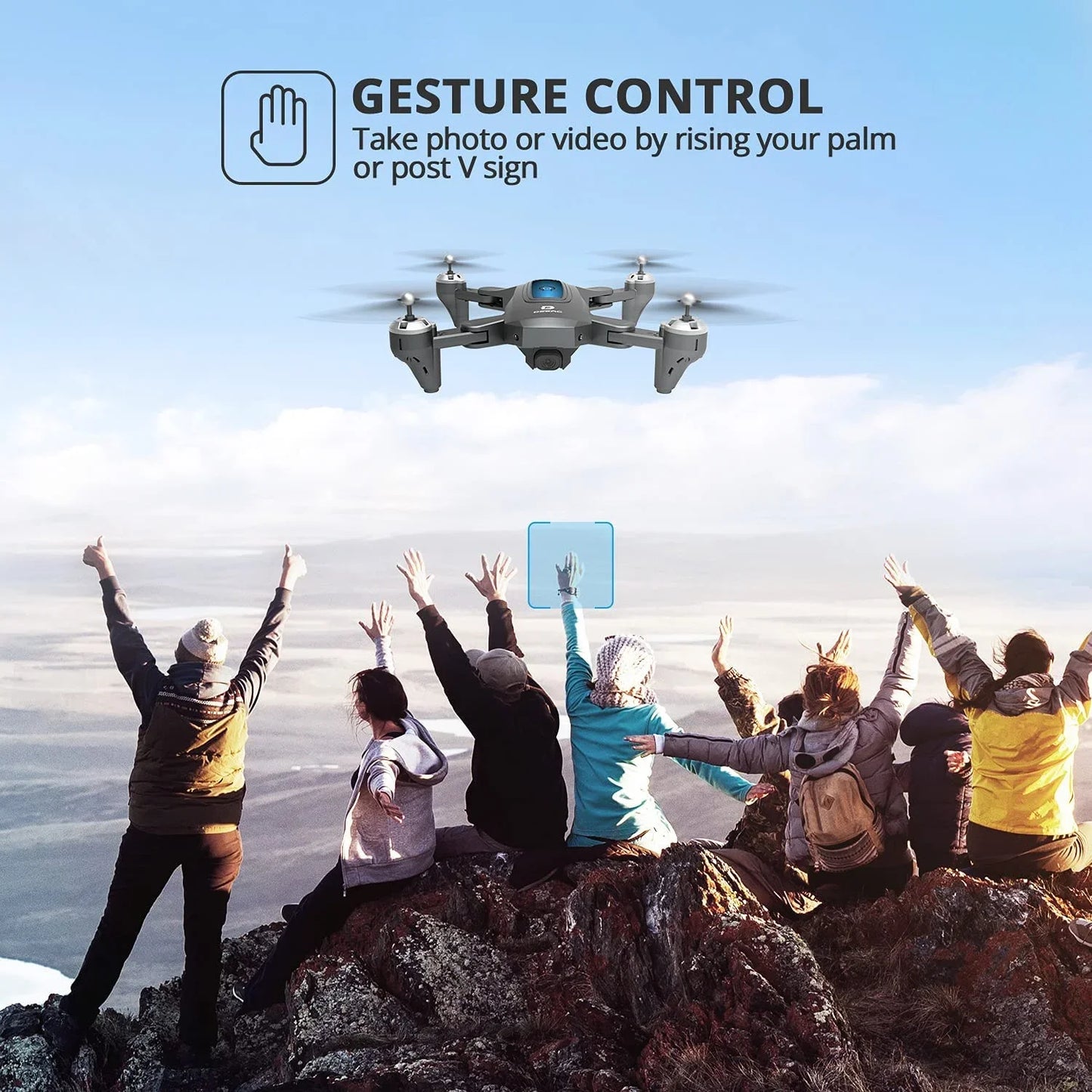 Deerc D10 Drone with 1080P FHD Camera – FPV Quadcopter with Gravity Control, Altitude Hold, Headless Mode & 2 Batteries + Case