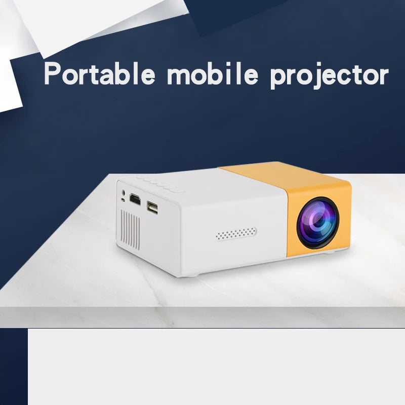 Mini LED Projector – Upgraded Version with 600 Lumens, 320x240P, HDMI-Compatible USB Audio for Home Media Playback