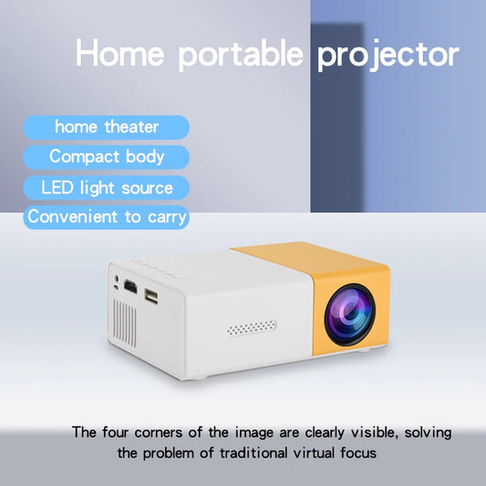 Mini LED Projector – Upgraded Version with 600 Lumens, 320x240P, HDMI-Compatible USB Audio for Home Media Playback