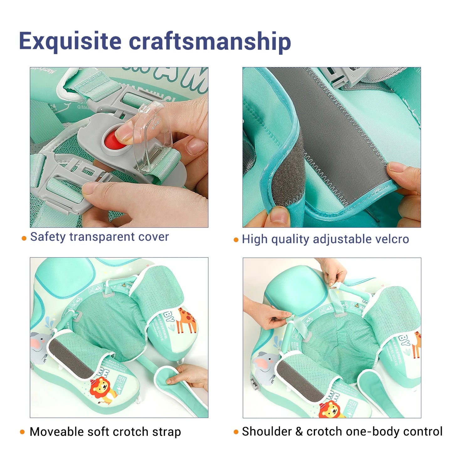 2024 Mambobaby Animal Float – Non-Inflatable Solid Baby Swim Trainer Ring for Infant Pool Safety & Water Fun