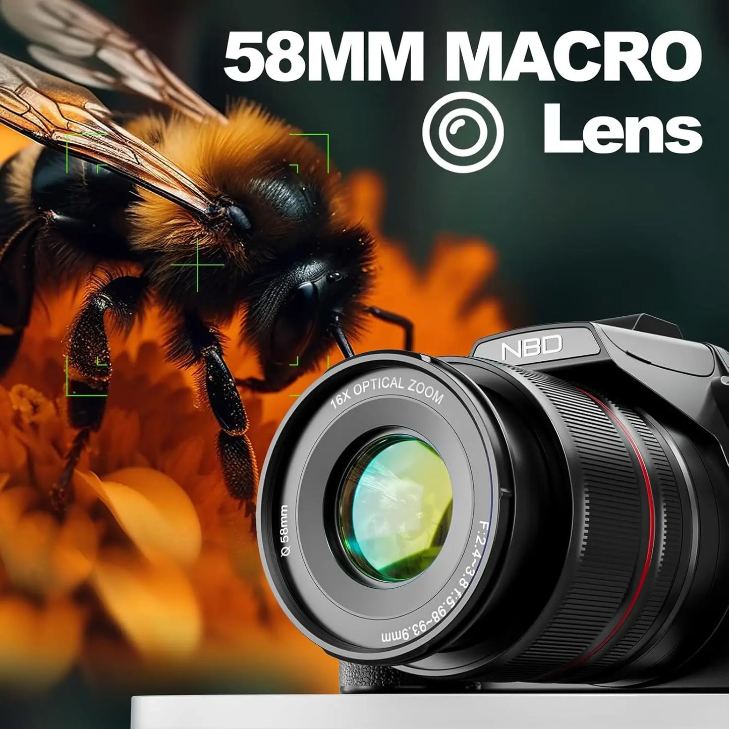 5K Digital Camera with 16X Optical Zoom – WiFi Vlogging Camera with App Control & 180° Flip Screen