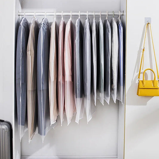 Transparent Garment Dust Cover Bag – Hanging Wardrobe Organizer for Suits, Dresses, Coats & Clothes