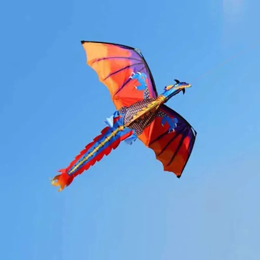 3D Dragon Kite for Kids – Colorful Outdoor Flying Toy with Long Tail, Perfect for Backyard Fun & Windy Adventures