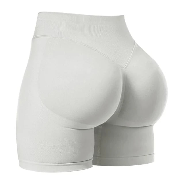 4.5" Seamless Gym Shorts – High-Stretch Scrunch Booty Yoga & Biker Shorts with Ribbed Waistband