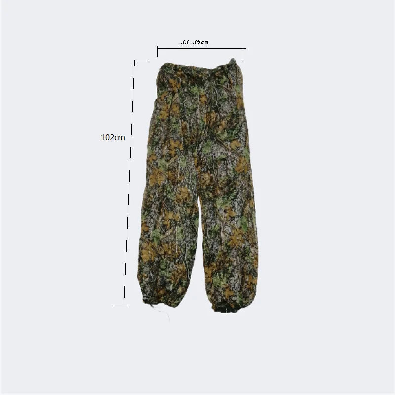 3D Leaf Ghillie Suit – Woodland Camouflage Hunting Outfit for Ultimate Concealment in the Wild