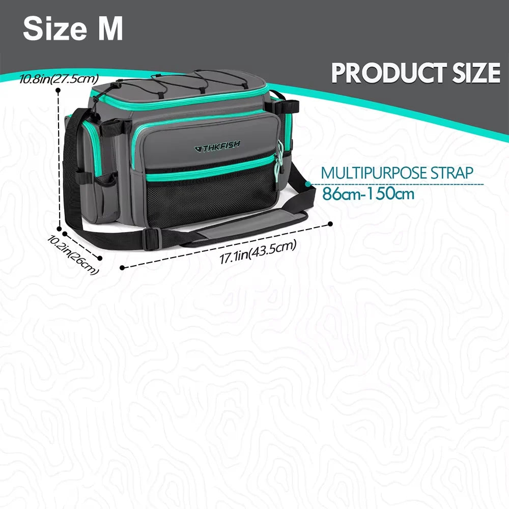 Waterproof PVC Fishing Tackle Bag – One-Shoulder Multifunctional Lure Storage Pack for Outdoor Anglers