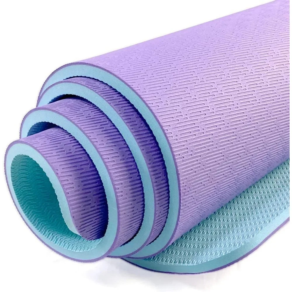 Extra Thick TPE Yoga Mat – 72"x 32" with 1/2 Inch Thickness, High Density Anti-Tear Design for Home Gym and Yoga Practice