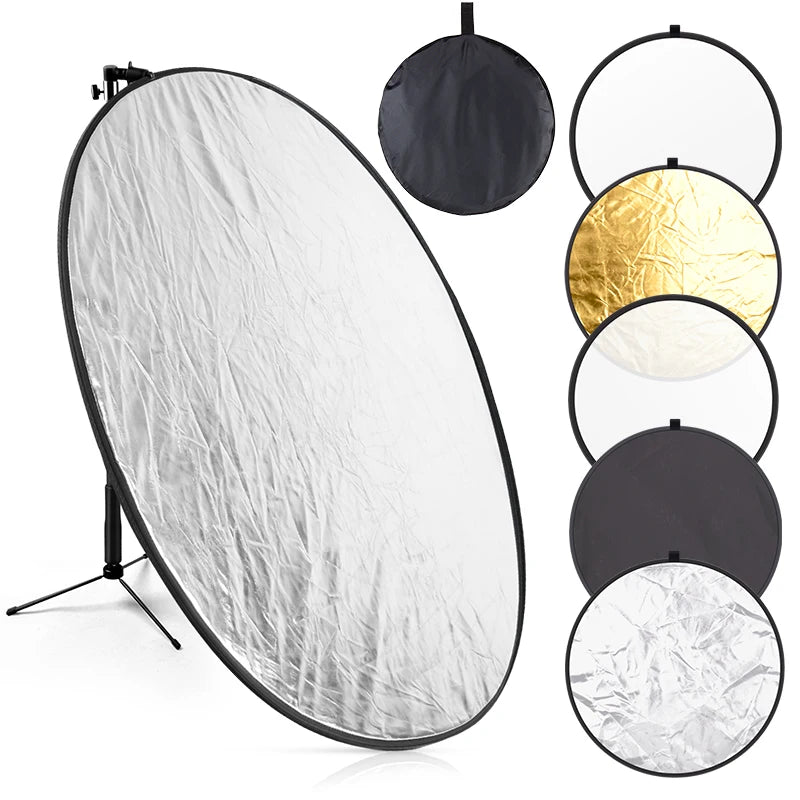 Ultimate 43-Inch Collapsible Reflector Kit with Clamp: Perfect for Studio Lighting and Photography