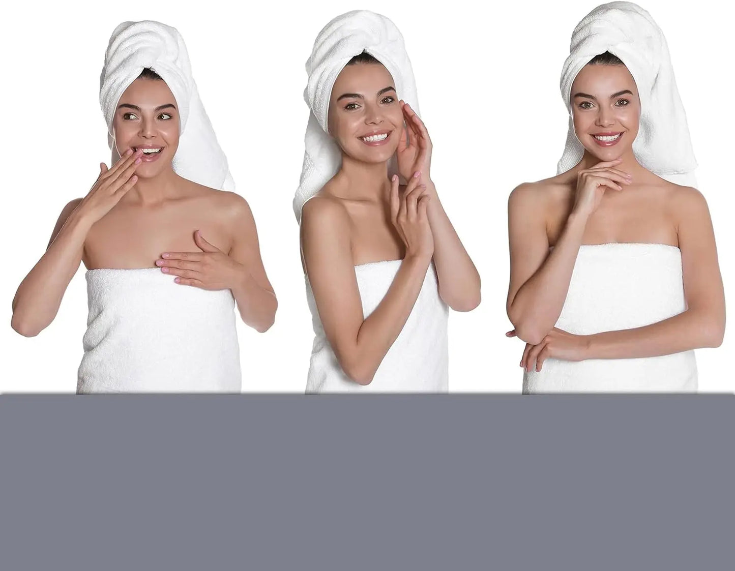 Premium Bath Towel Set (Pack of 24) - 27 x 54 inches, 100% Ring-Spun Cotton Towels for Hotel Spa, Soft and Absorbent, White