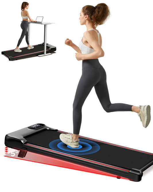 2.5HP Under-Desk Treadmill with Incline – Triple Knee Protection, App & Remote Control Included