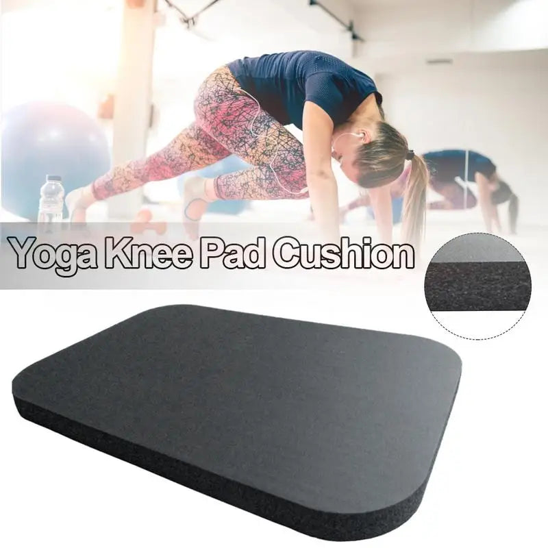 Black Yoga Knee Pad Cushion – Soft Foam Support for Knees & Elbows | Ideal for Yoga, Fitness, Gardening & Floor Workouts