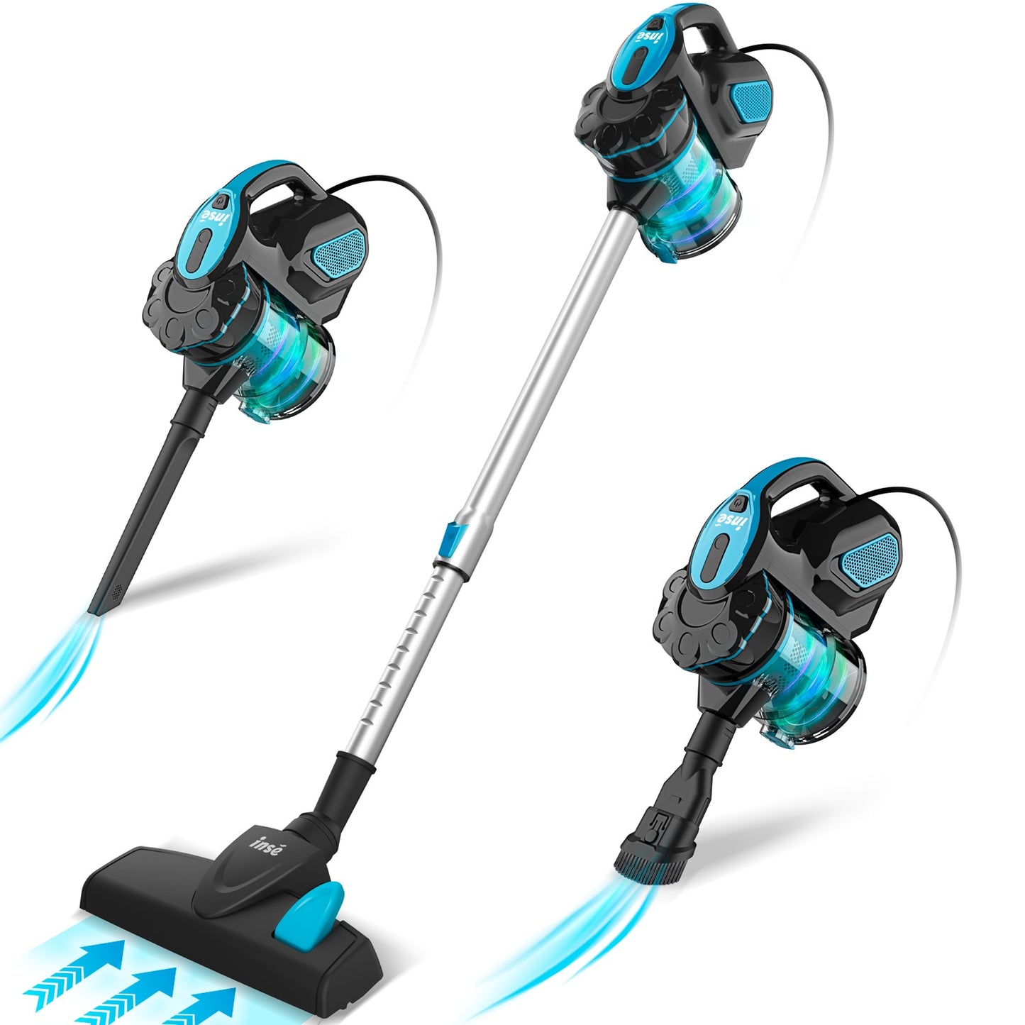 Experience Exceptional Cleaning Performance with the INSE I5 Corded Vacuum Cleaner - 18Kpa Powerful Suction, 600W Motor, Perfect for Home, Pet Hair, and Hard Floors