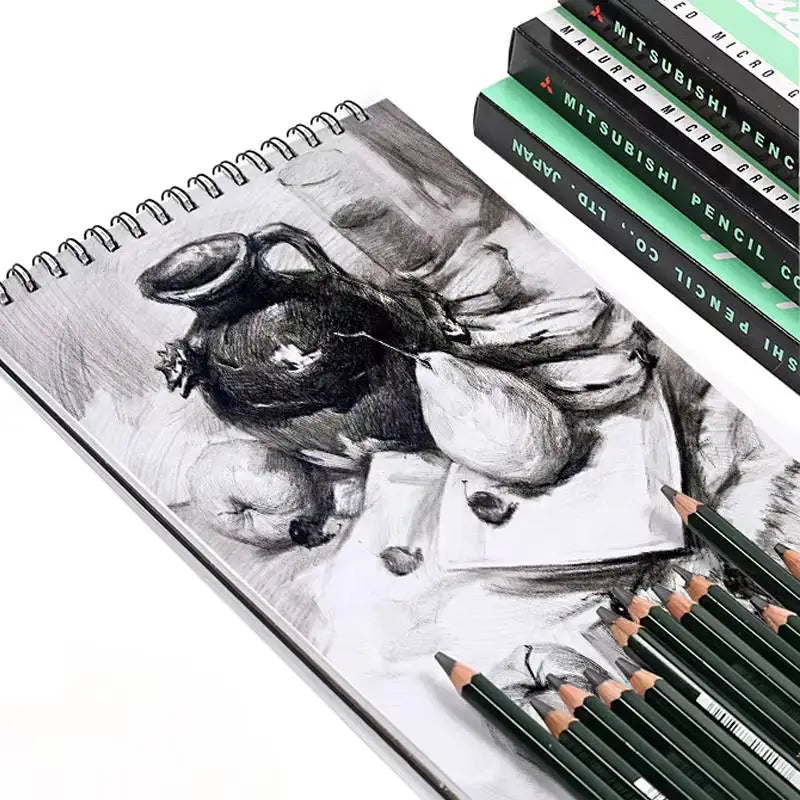 Uni Sketch Graphite Pencil Set – Smooth Drawing Tools from Japan, Artist Accessories for Shading & Sketching