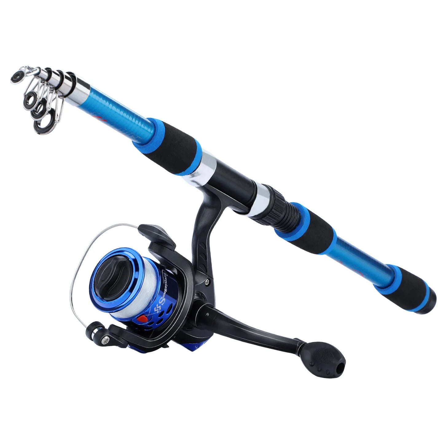 Sougayilang Telescopic Fishing Rod & Reel Combo: 1.8M Spinning Rod with 5.2:1 3BB Reel, 5kg Max Drag – Complete Fishing Kit!