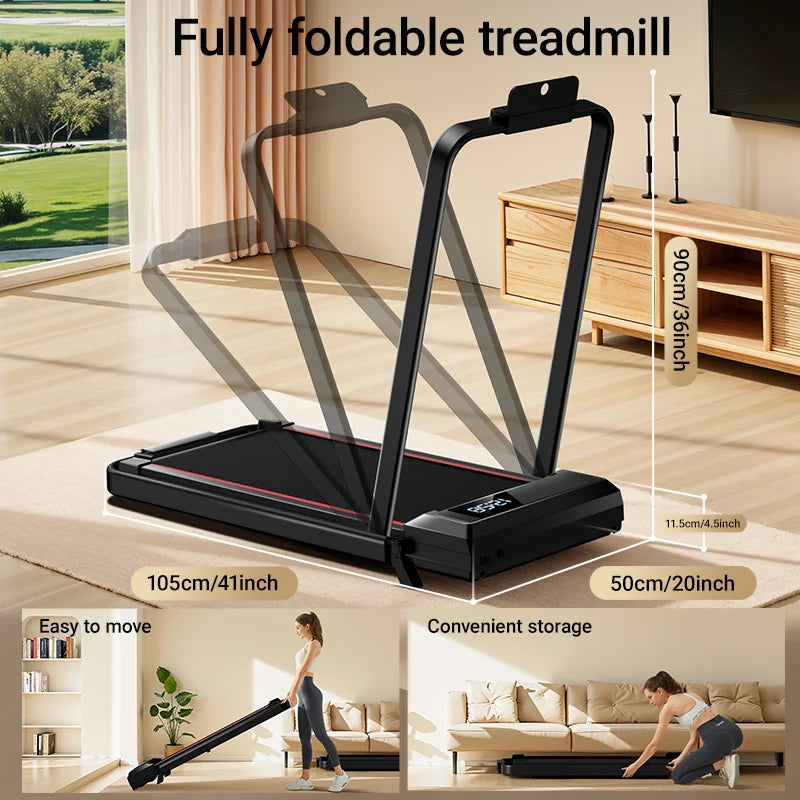 UMAY Under-Desk Walking Pad – Incline Treadmill with LED Display & Diamond Belt for Home or Office