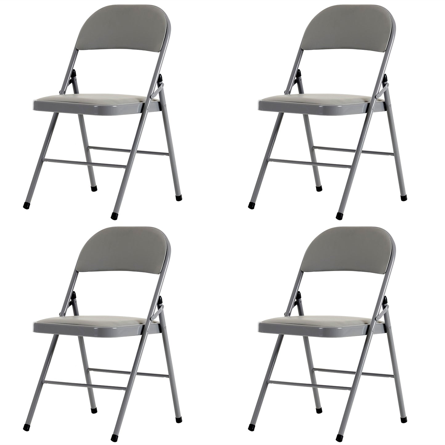 Indoor and Outdoor Folding Party Chair: Comfortable Iron Frame with PVC Cushion and Backrest