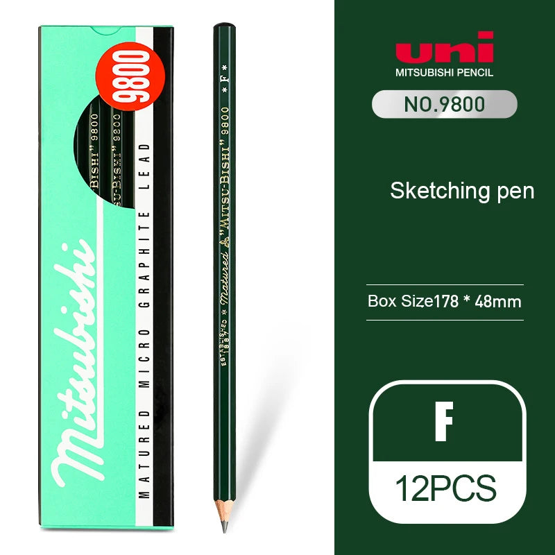 Uni Sketch Graphite Pencil Set – Smooth Drawing Tools from Japan, Artist Accessories for Shading & Sketching