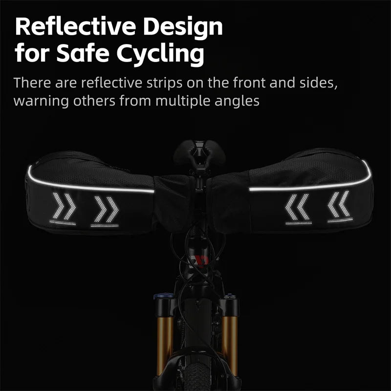 Winter Handlebar Mitts – Windproof Fleece Bicycle Gloves for MTB & Road Bikes