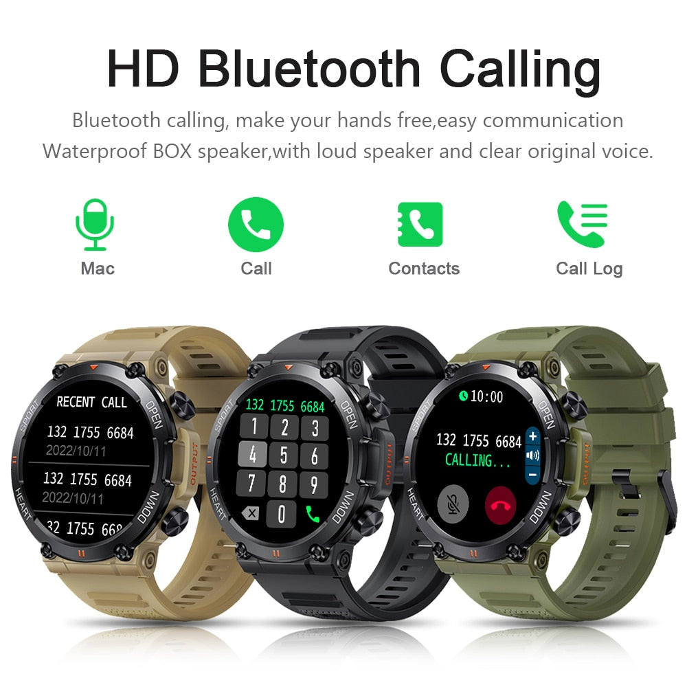 Stay Connected and Active with the MELANDA 1.39-Inch Bluetooth Smartwatch for Men: Compatible with Android and iOS, Sports Fitness Tracker with Heart Monitor and Long Battery Life (400mAh)