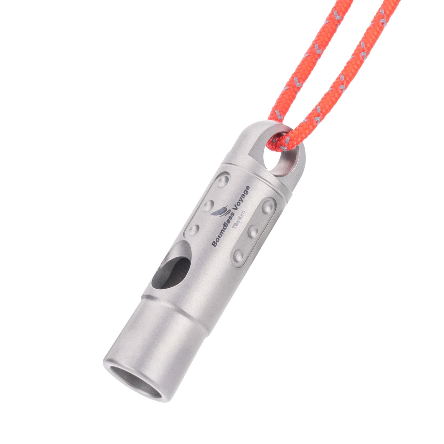 Boundless Voyage Titanium Whistle Pendant – High Decibel Emergency Survival Whistle for Outdoor Camping and Sports Training