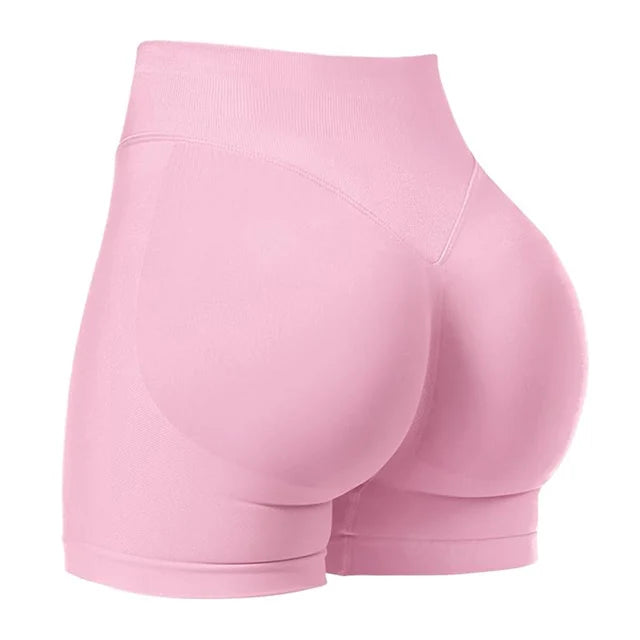 4.5" Seamless Gym Shorts – High-Stretch Scrunch Booty Yoga & Biker Shorts with Ribbed Waistband
