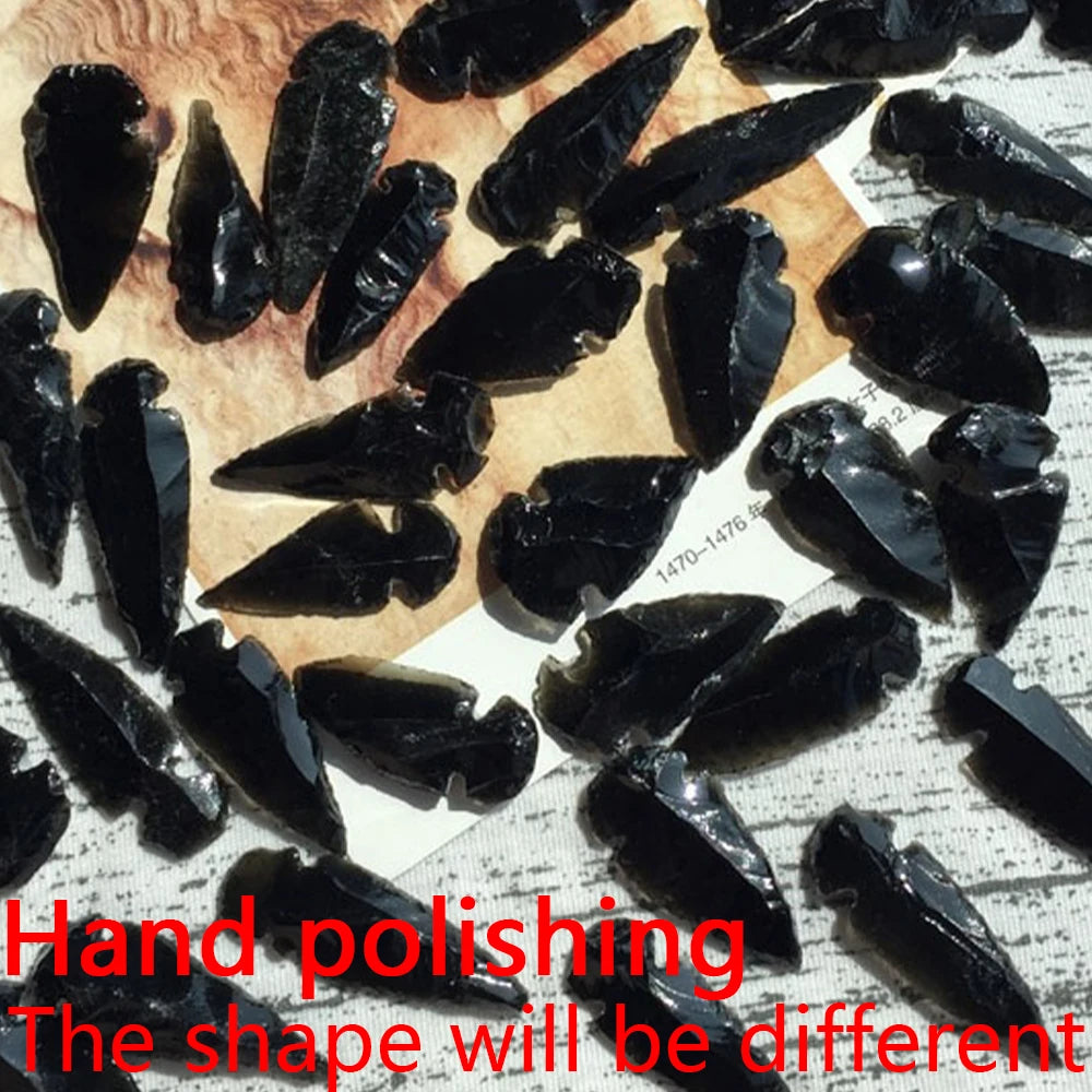 🔮 Natural Obsidian Arrowhead Gemstone – Handcrafted Reiki Healing Crystal