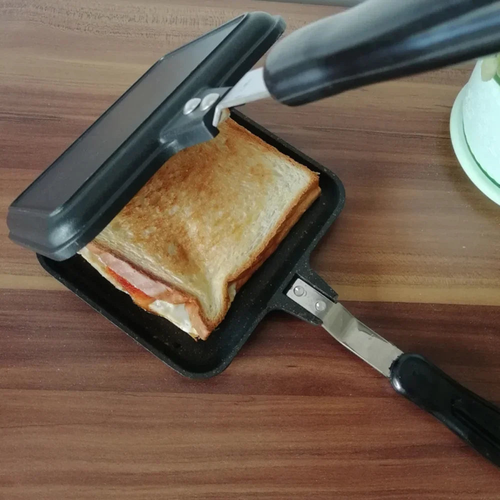 Gas Non-Stick Sandwich Maker: Iron Bread Toast Breakfast Machine, Waffle and Pancake Baking, Barbecue Oven Mold, Grill, and Frying Pan