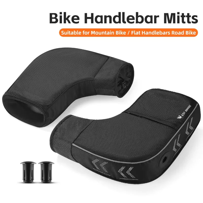 Winter Handlebar Mitts – Windproof Fleece Bicycle Gloves for MTB & Road Bikes