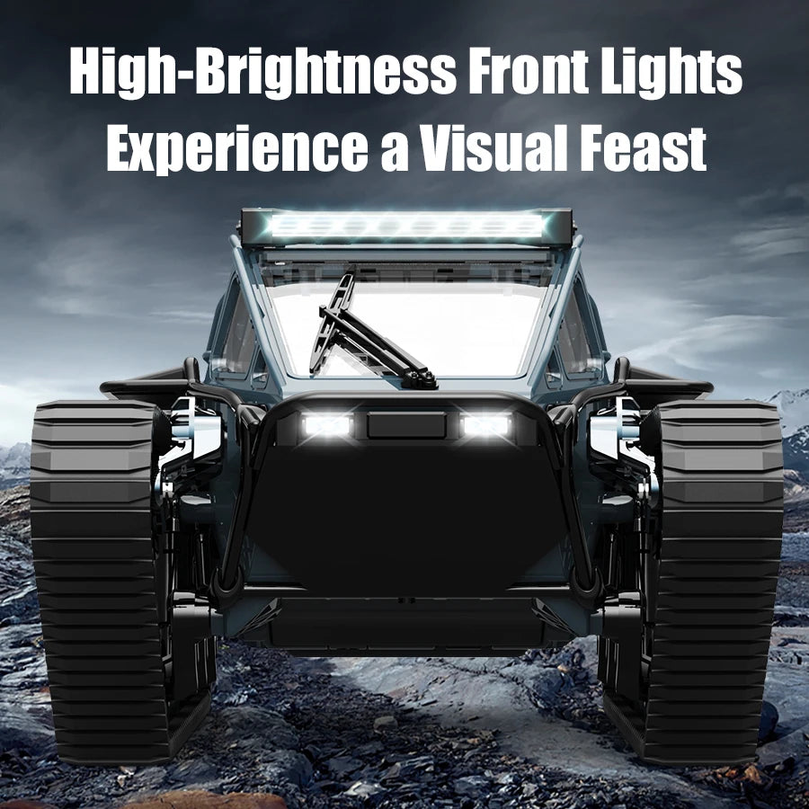LED RC Tank Toy with Full-Scale Drift & Off-Road Control – Realistic Remote Vehicle for Kids