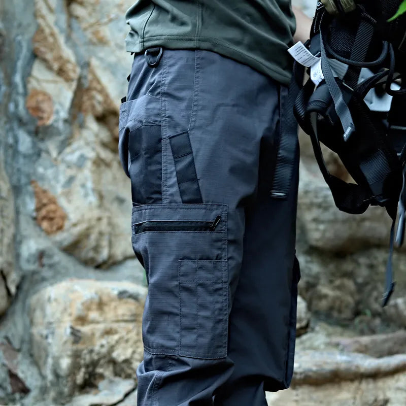 Premium Tactical Cargo Pants: Waterproof Ripstop Military-Style Men's Combat Training Trousers with Multi-Pocket Design