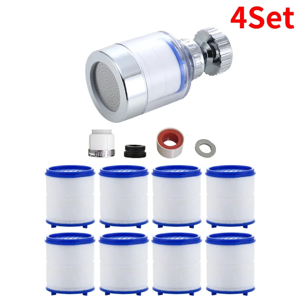 1-5Set Faucet Water Filter 360 Degree Rotating Splash Filters Remove Chlorine Heavy Metals Filtered Showers Head Bath Purifier ﻿