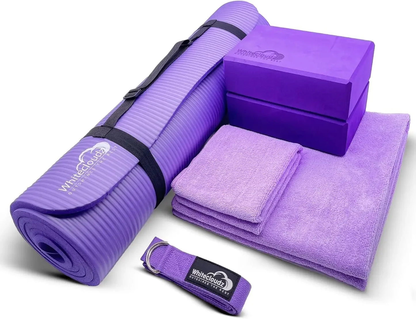 7-Piece Yoga Kit for Home Workouts – Thick Mat, Blocks & Essential Equipment for Women and Men