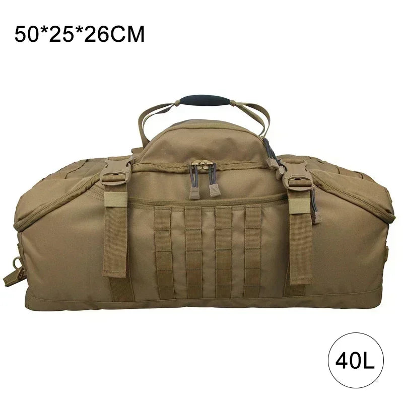 40L/60L/80L Large Capacity Waterproof Travel Bags - Men's Military Duffel Bag, Travel Tote, and Weekend Luggage