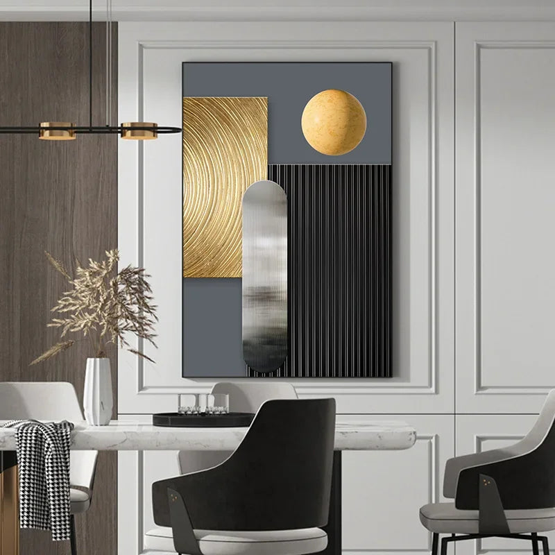 🖼️ Modern Abstract Geometric Canvas Wall Art | Nordic Style Living Room Decoration