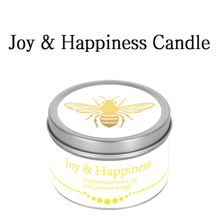 🕯️ Crystal Ritual Candle – Joy & Happiness | 3oz